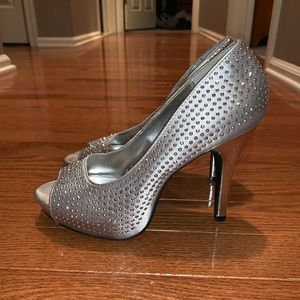 Silver diamond heels